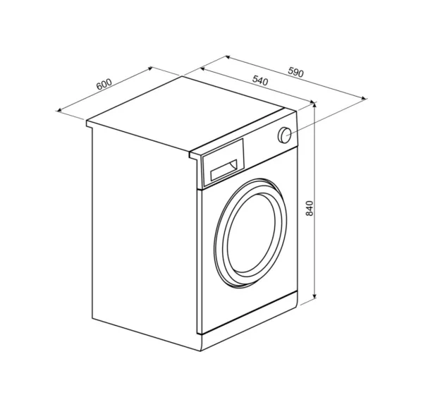 Smeg WHT814ASIT washing machine cm. 60 - capacity 8 kg - white - Image 2