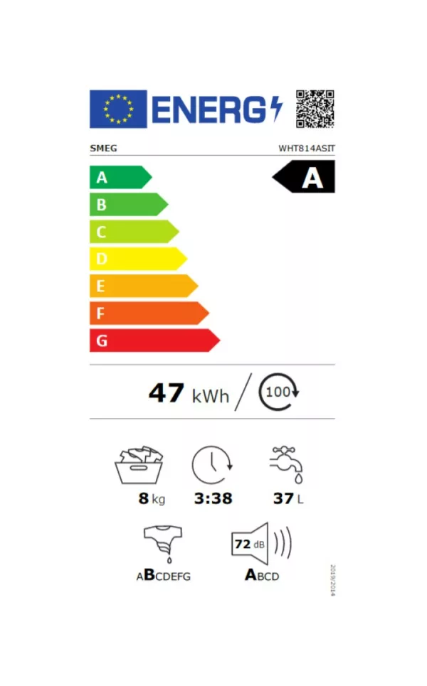 Smeg WHT814ASIT washing machine cm. 60 - capacity 8 kg - white - Image 3