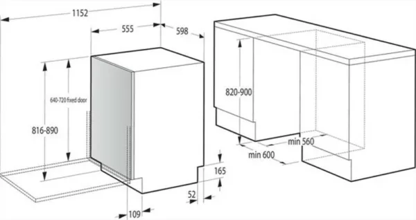 Hisense HV693C60AD Total integrated dishwasher cm. 60 - 16 envelopes - Image 2