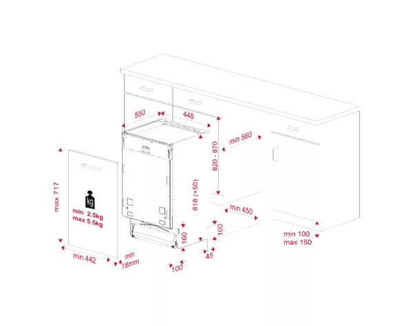 Teka DFI 44700 Totally disappearing dishwasher cm. 45 - 14 envelopes - Image 8