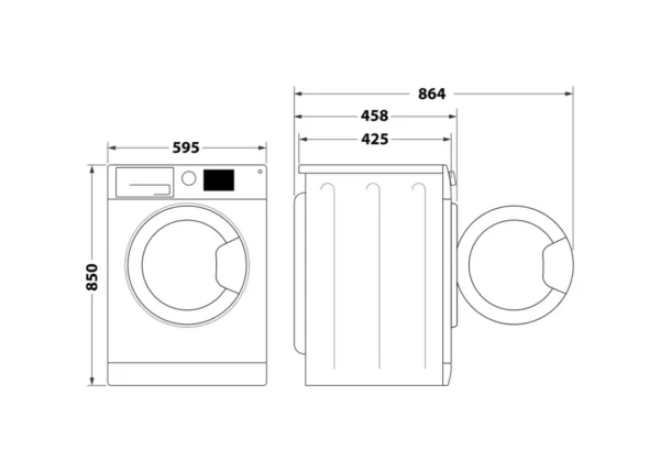 Whirlpool WSB 624 S IT Slim washing machine cm. 60 - depth cm. 43 - capacity 6 kg - white - Image 9