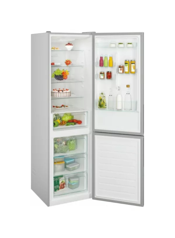 Candy CCE4T620DS Fresco Freestanding refrigerator with freezer – cm. 60 hours 200 - lt. 377 - stainless steel - Image 4